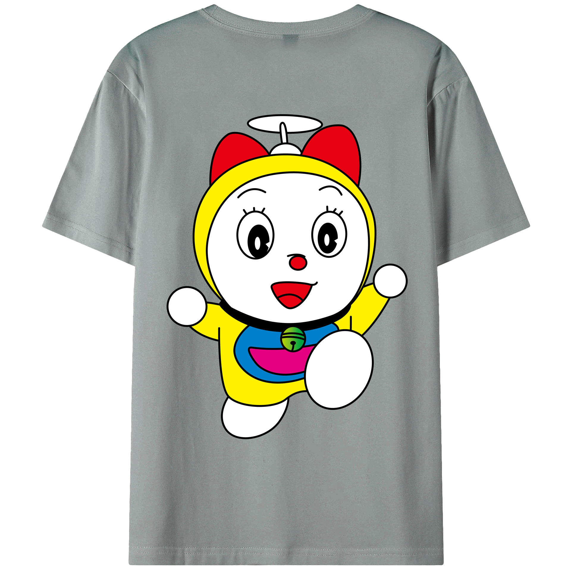 （画像用） ドラえもん ドラミ Doraemon Dorami 綿100％ メンズ半袖Tシャツ（バックプリント） 通気性